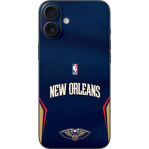 NBA New Orleans Pelicans Jersey iPhone 16 Plus Skin